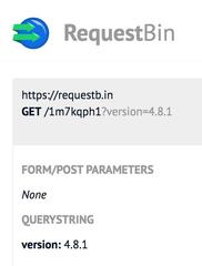 Web-hook call received on RequestBin